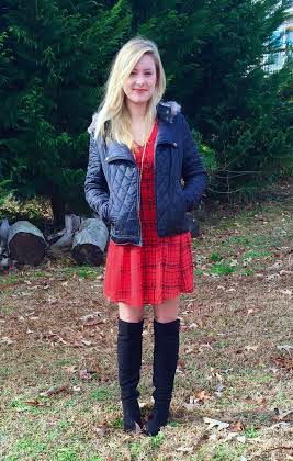 Red old navy plaid dress