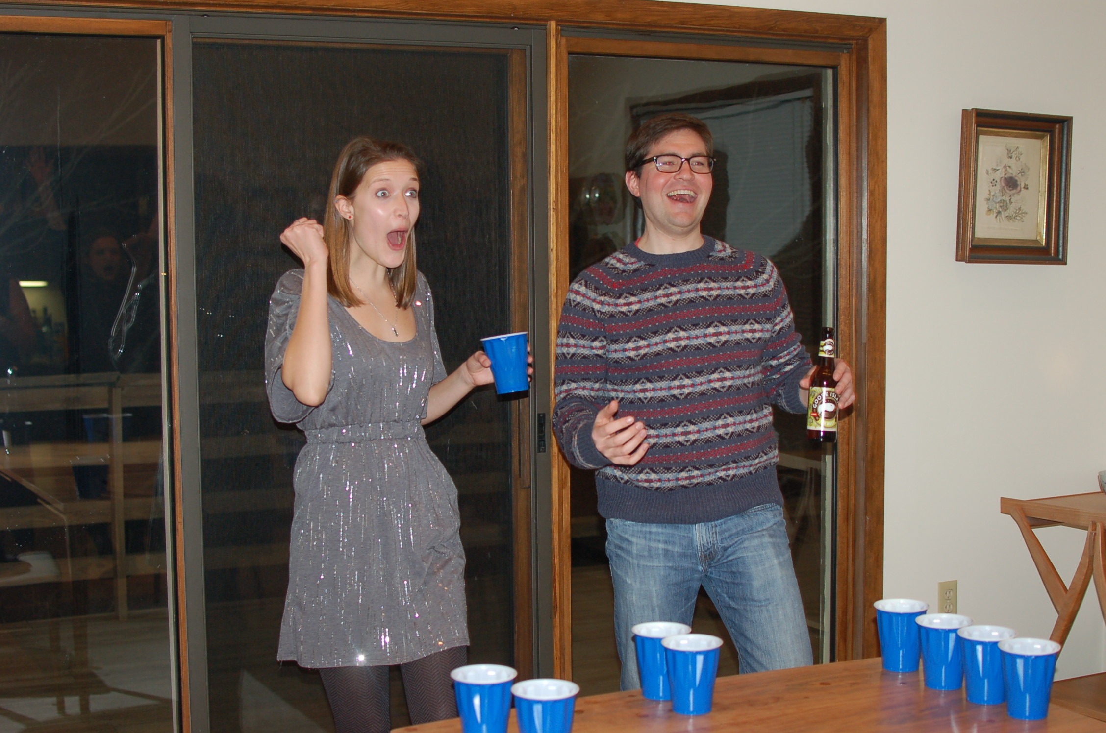 Kelly and Ross Pong