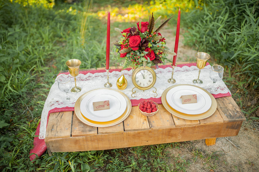 rustic wedding table setting